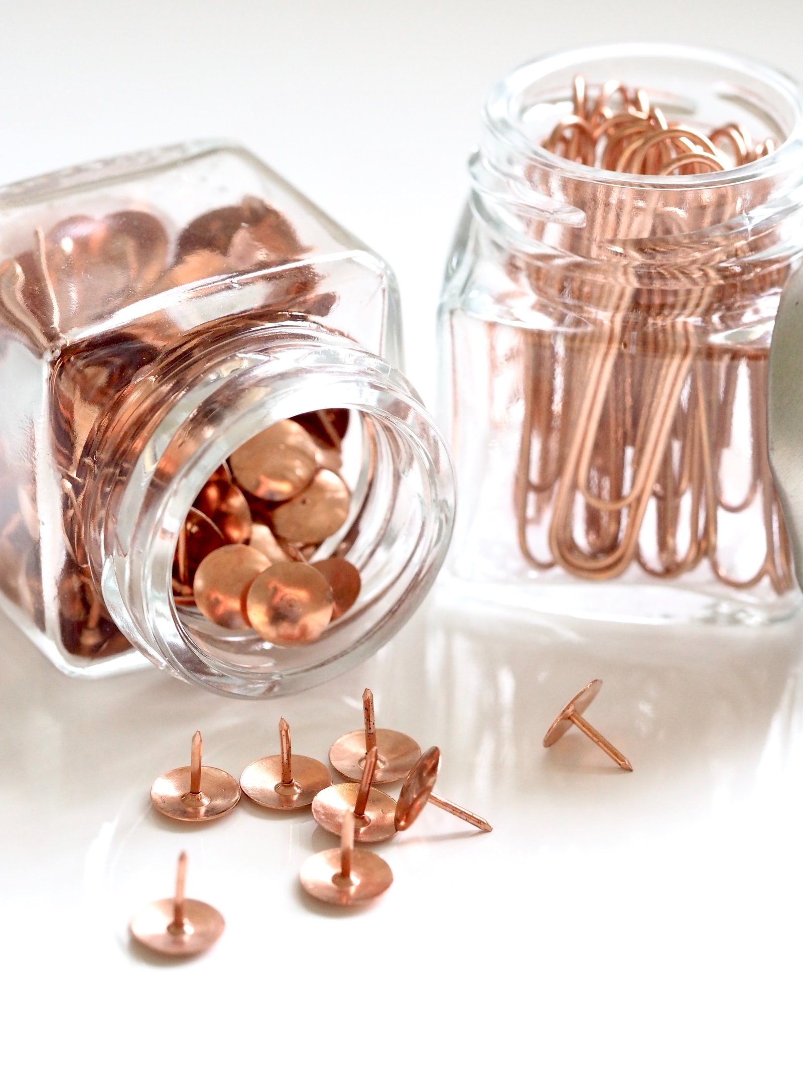 Rose gold pins & clips